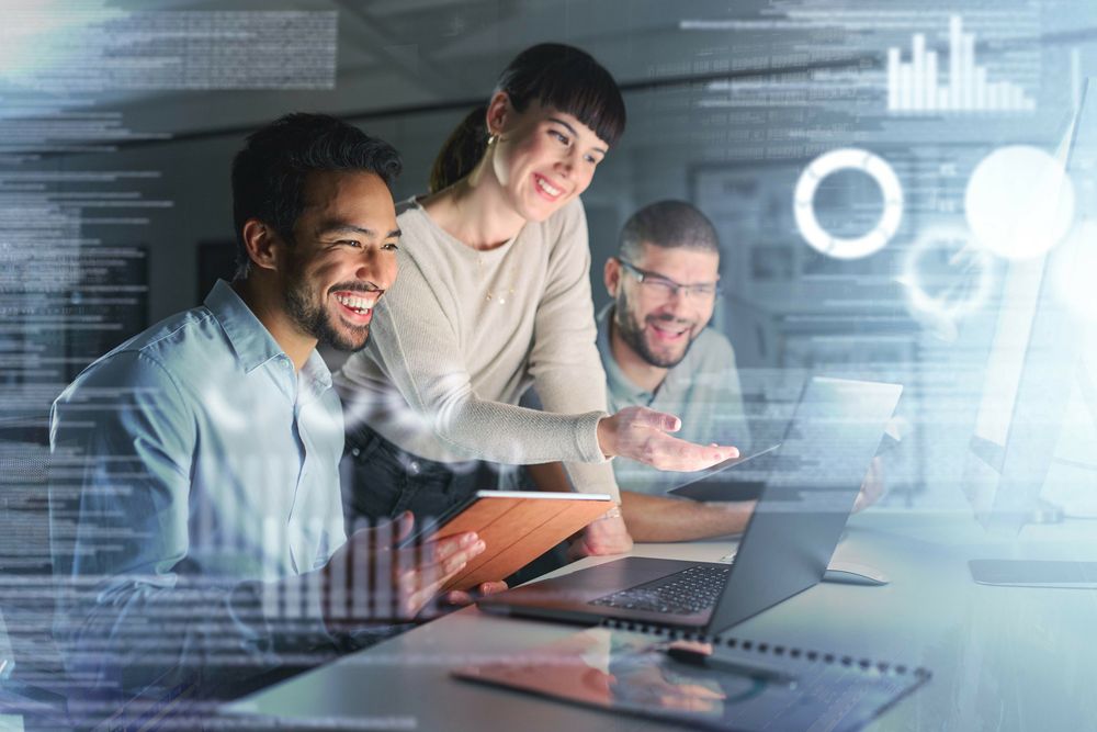 Team analyzing good team results