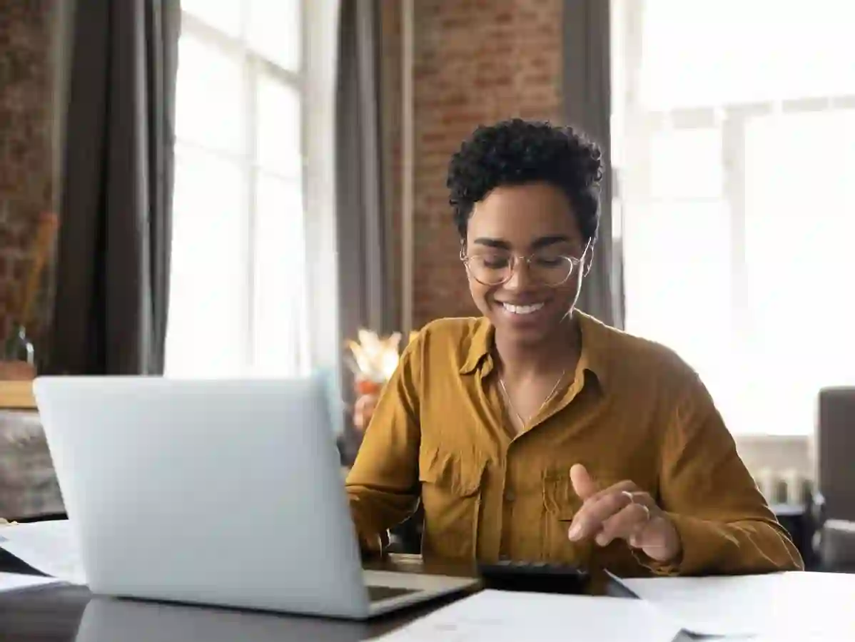 Woman on computer